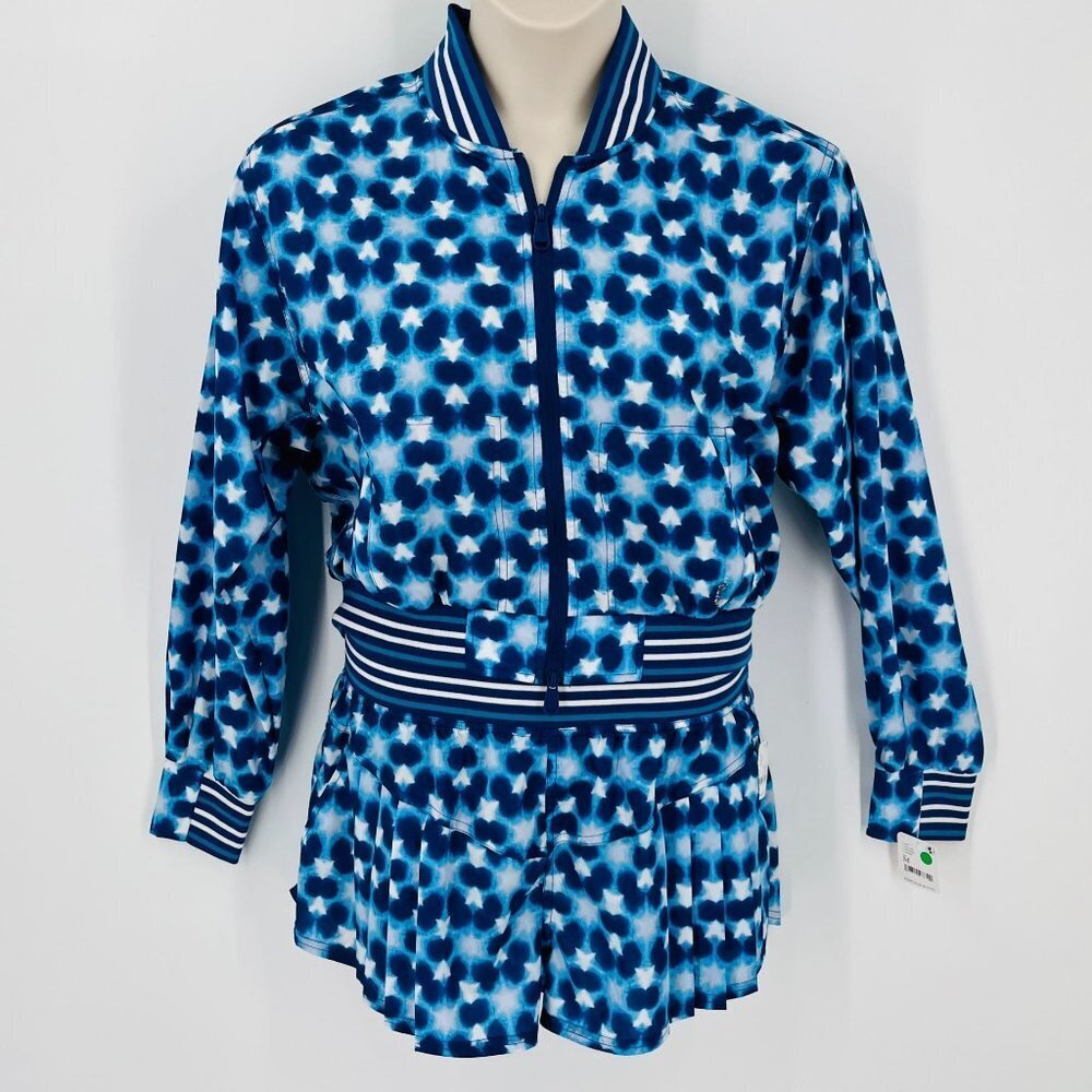 Free People Fp Movement Women's Top Seed Printed Tennis Activewear Jacket Shorts